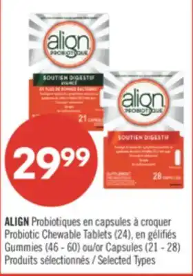 Pharmaprix ALIGN Probiotic Chewable Tablets Gummies or Capsules offer