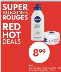 Pharmaprix NIVEA Body Lotions (400 mL - 625 mL) or Creams (150 mL - 250 mL) offer