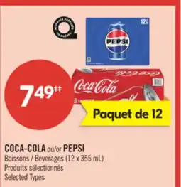 Pharmaprix COCA-COLA or PEPSI Beverages offer