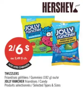 Pharmaprix TWIZZLERS Gummies (182 g) or JOLLY RANCHER Candy offer