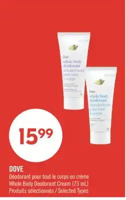 Pharmaprix DOVE Whole Body Deodorant Cream offer