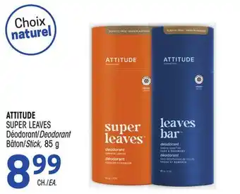 Uniprix ATTITUDE SUPER LEAVES Déodorant/Deodorant, Bâton/Stick offer