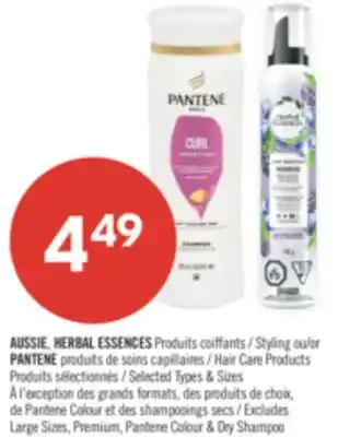 Pharmaprix AUSSIE HERBAL ESSENCES Styling or PANTENE Hair Care Products offer