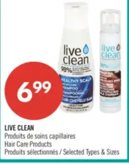 Pharmaprix LIVE CLEAN Hair Care Products offer