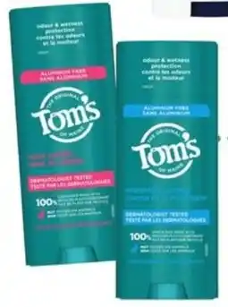 Sobeys TOM'S Deodorant offer