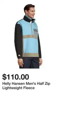 Mark's Helly Hansen Men's Half Zip Lightweight Fleece offer