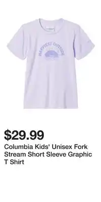 Mark's Columbia Kids' Unisex Fork Stream Short Sleeve Graphic T Shirt offer