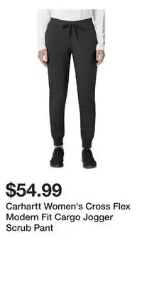 Mark's Carhartt Women's Cross Flex Modern Fit Cargo Jogger Scrub Pant offer