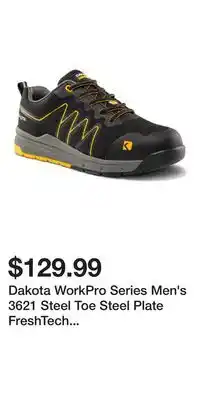 Mark's Dakota WorkPro Series Men's 3621 Steel Toe Steel Plate FreshTech Athletic Work Shoes offer