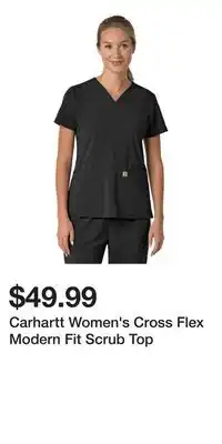 Mark's Carhartt Women's Cross Flex Modern Fit Scrub Top offer