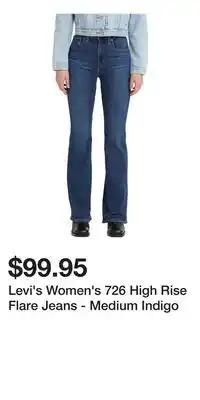 Mark's Levi's Women's 726 High Rise Flare Jeans - Medium Indigo offer