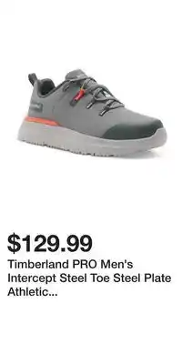 Mark's Timberland PRO Men's Intercept Steel Toe Steel Plate Athletic Safety Shoes offer