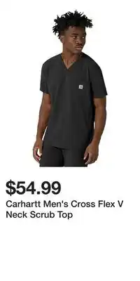 Mark's Carhartt Men's Cross Flex V Neck Scrub Top offer