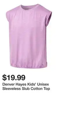 Mark's Denver Hayes Kids' Unisex Sleeveless Slub Cotton Top offer