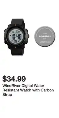 Mark's WindRiver Digital Water Resistant Watch with Carbon Strap offer