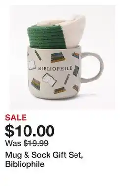 Chapters Indigo Mug & Sock Gift Set, Bibliophile offer