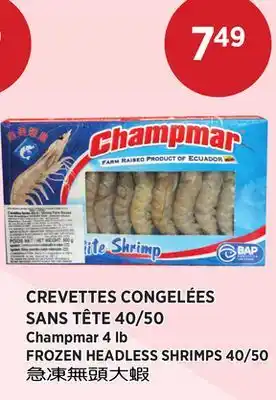 Kim Phat CHAMPMAR FROZEN HEADLESS SHRIMPS 40/50 offer