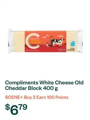 Voilà Compliments White Cheese Old Cheddar Block 400 g offer