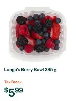 Voilà Longo's Berry Bowl 285 g offer