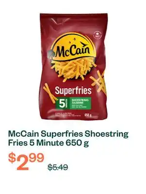 Voilà McCain Superfries Shoestring Fries 5 Minute 650 g offer