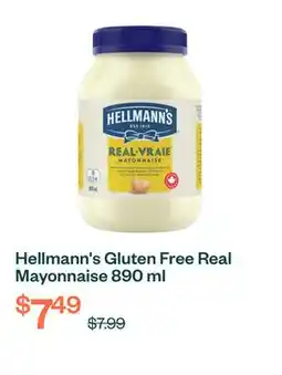 Voilà Hellmann's Gluten Free Real Mayonnaise 890 ml offer