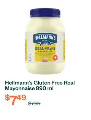 Voilà Hellmann's Gluten Free Real Mayonnaise 890 ml offer