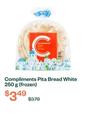 Voilà Compliments Pita Bread White 250 g (frozen) offer