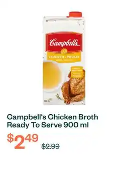 Voilà Campbell's Chicken Broth Ready To Serve 900 ml offer