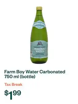 Voilà Farm Boy Water Carbonated 750 ml (bottle) offer