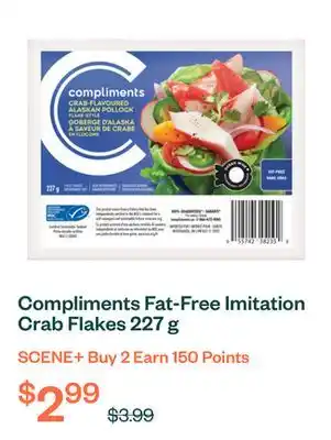 Voilà Compliments Fat-Free Imitation Crab Flakes 227 g offer