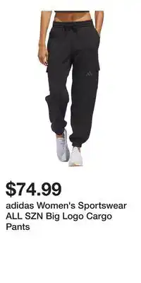 Sport Chek adidas Women's Sportswear ALL SZN Big Logo Cargo Pants offer