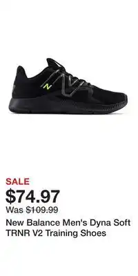 Sport Chek New Balance Men's Dyna Soft TRNR V2 Training Shoes offer