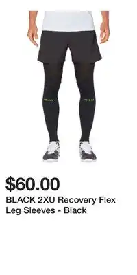 Sport Chek BLACK 2XU Recovery Flex Leg Sleeves - Black offer