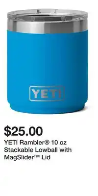 Sport Chek YETI Rambler 10 oz Stackable Lowball with MagSlider Lid offer