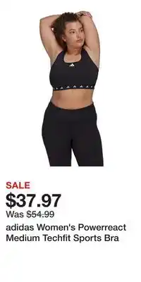 Sport Chek adidas Women's Powerreact Medium Techfit Sports Bra offer