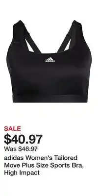 Sport Chek adidas Women's Tailored Move Plus Size Sports Bra, High Impact offer