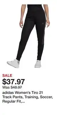 Sport Chek adidas Women's Tiro 21 Track Pants, Training, Soccer, Regular Fit, Tapered offer