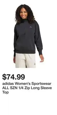 Sport Chek adidas Women's Sportswear ALL SZN 1/4 Zip Long Sleeve Top offer