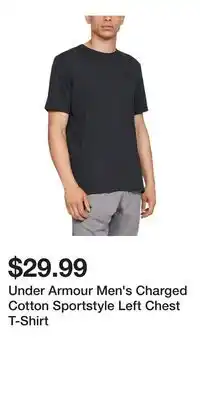 Sport Chek Under Armour Men's Charged Cotton Sportstyle Left Chest T-Shirt offer