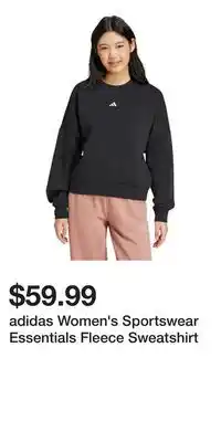 Sport Chek adidas Women's Sportswear Essentials Fleece Sweatshirt offer