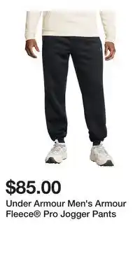 Sport Chek Under Armour Men's Armour Fleece Pro Jogger Pants offer