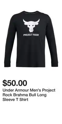 Sport Chek Under Armour Men's Project Rock Brahma Bull Long Sleeve T Shirt offer