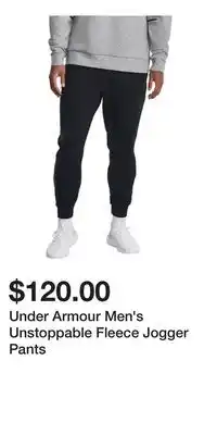 Sport Chek Under Armour Men's Unstoppable Fleece Jogger Pants offer