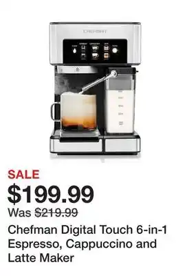 TSC Stores Chefman Digital Touch 6-in-1 Espresso, Cappuccino and Latte Maker offer