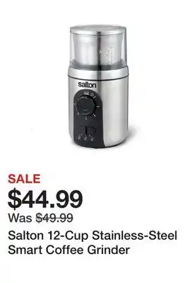 TSC Stores Salton 12-Cup Stainless-Steel Smart Coffee Grinder offer