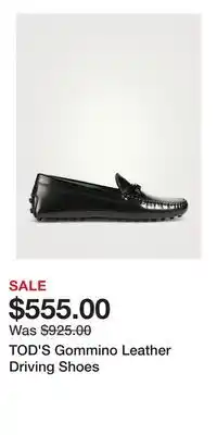 Holt Renfrew TOD'S Gommino Leather Driving Shoes offer