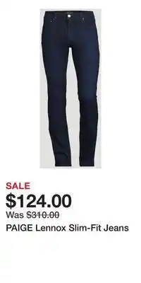 Holt Renfrew PAIGE Lennox Slim-Fit Jeans offer