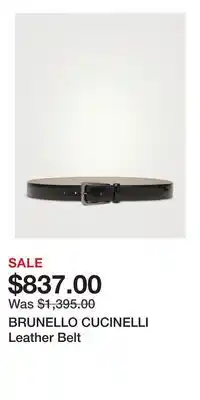 Holt Renfrew BRUNELLO CUCINELLI Leather Belt offer