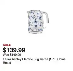 TSC Stores Laura Ashley Electric Jug Kettle (1.7L, China Rose) offer