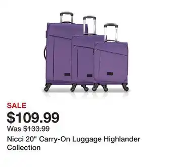 TSC Stores Nicci 20 Carry-On Luggage Highlander Collection offer